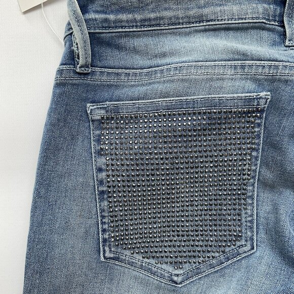 Guess Women’s Kate Skinny Low Rise Jeans Light Blue Studded Pocket Size 27 - Picture 12 of 13